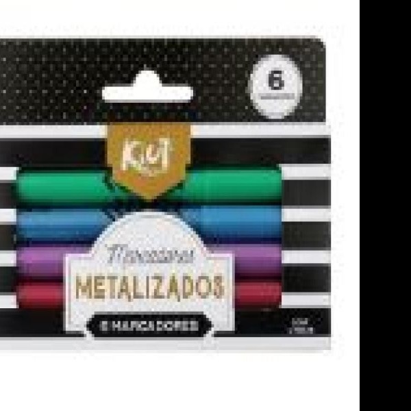 MARCADORES METALIZADOS PUNTA FINA KIUT 549016 ESTUCHE C6 PZAS